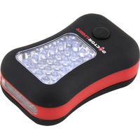 Lámpara portátil velamp 24 leds negro rojo ergonómica