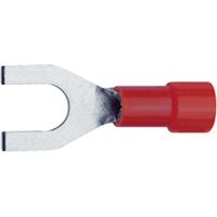 Klauke 620C6 Gabelkabelschuh 0.50 mm² 1 mm² Loch-Ø=6.5 mm Teilisoliert Rot 1 St.