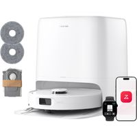 Roborock Qrevo 2 Pro Set Saugroboter mit Wischfunktion - 25.000 Pa HyperForce Saugkraft, Anti-Verheddern Doppelbürste, Automatisches Wischtuch-Anheben bei Teppichen, Selbstreinigende Multifunktionssta