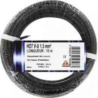 Câble Ho7vu Noir 10x1.5mm Câble électrique Rigide Multiconducteur - Dhome