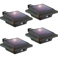 Luci solari con sensore di movimento per esterni, 25 luci solari a LED per grondaie, luci decorative da parete IP65 impermeabili 500LM wireless per passerelle, giardino, patio, recinzione (freddo
