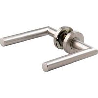 Vachette – Poignée de porte coulissante coudée à 90° sur rosace – Béquille en acier inoxydable AISI 202 – Fixation invisible entraxe 38mm