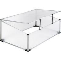 Linder Exclusiv Gewächshaus aus Aluminiumprofilen mit Polycarbonatfüllung,mit aufklappbaren Deckel MC4361 100x60x30/40 cm