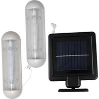 Lampe solaire pour abri de jardin avec cordon de tirage, lampe solaire LED double lampe pour abris de jardin, couloir, serre