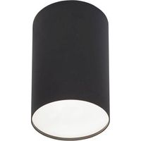 Deckenleuchte Aufputz rund D: 12.7 cm Schwarz Modern Metall E27 Spot Lampe Deckenlampe