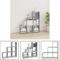 Furniture Limited - Bibliothèque escalier Sonoma gris 107 cm Bois