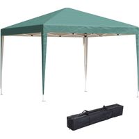 Pavillon pliable 2,4x2,4 m tente de réception pop-up UV 50+ montage rapide, sac de transport inclus, structure acier, tonnelle de jardin et événement extérieur blanc