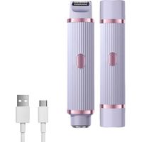 Rasoir électrique portable pour hommes et femmes, tondeuse à barbe, épilateur électrique violet-AquaForge