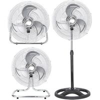 Ventilador 3 En 1 Recio Negro 70W 3 Aspas Aluminio