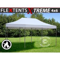 Carpa plegable FleXtents Xtreme 50 4x6m Blanco, Ignífuga