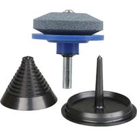 Affûteuses de lames de tondeuses à gazon de type perceuse et kits d'équilibrage de lames pour tondeuses à gazon, tracteurs et outils de jardin.