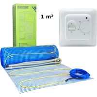Kit de calefacción por suelo radiante 1 m² 170 W/m² + MST-1 termostato