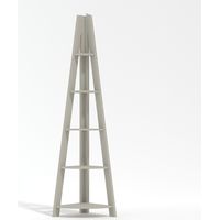 Tiva Corner Ladder Shelving - MDF - L38.6 x W38.6 x H175.4 cm - Grey