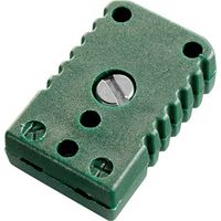 B + B Thermo-Technik Connettore miniaturizzato tipo K, verde -50…+120 °C. Verde Contenuto: 1 pz.