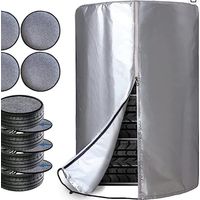 Car tire cover - dustproof and waterproof - silver 73 x 110 cm,It is the ideal choice for you.