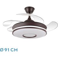 "Dani Mini" DC-Deckenventilator, dimmbar mit Fernbedienung (59W 3CCT 6980lm), braun