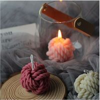 silicone candle molds, 3d silicone ball of wool candle mold for soy, beeswax and soaps