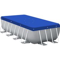 Bâche de protection pour piscine - Rectangle - 2,74 x 4,57 m - Bleu et gris