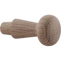 Alles im Griff Holz Kleiderhaken Horus - Wandhaken zum Einbohren ø 10x12mm - Garderobenhaken, Eiche roh