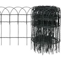 Vidaxl – Bordure de jardin en fer peint par poudre 25 m – Résistante aux intempéries – Fixation facile avec pointes – Pour délimiter pelouses et parterres