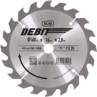 Lame Scie Circulaire 160mm Scid Coupe Bois Polyvalente 20 Dents - Scid
