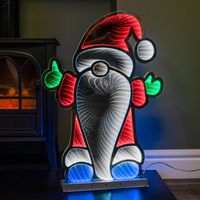 60cm Infinity Christmas Santa on Metal Base with Multi-Coloured LEDs