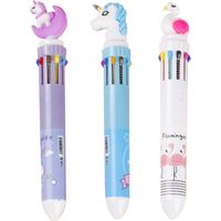 Stylos à bille rétractables multicolores, 10 couleurs d'encre dans un seul stylo à bille