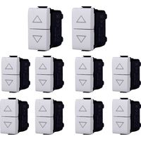 gloca Set 10 Pulsanti Doppi Saliscendi 1P+1P 10A 250V Compatibili Con Serie Matix