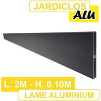 Cloture & Jardin – Lame canisse aluminium gris anthracite 2m – Montage facile et rapide – Résistant à la rouille et à la corrosion – Épaisseur 1cm