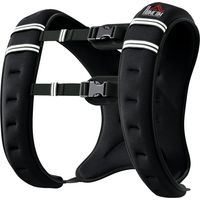 Chaleco lastrado 5 kg 2 correas ajustables bandas reflectantes training fuerza jogging negro
