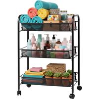 3-Tier Rolling Storage Cart With Smooth Casters