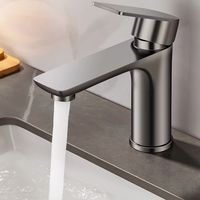 Freosen – Mitigeur de lavabo monocommande – Acier inoxydable SUS304 – Hauteur sous bec 10 cm – Double commande eau chaude et froide – Bulleur anti-éclaboussures