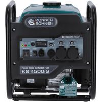Könner & Söhnen – Groupe électrogène Inverter bi-carburant 4500W – GPL et essence – Technologie Inverter pour tension stable – Autonomie prolongée