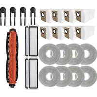 25-teiliges Set für den Xiaomi Mijia M40S OV31CN Staubsauger: Hauptbürste, Seitenbürste, HEPA-Filter, Reinigungstuch und Staubbeutel.