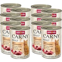 Animonda Carny Adult Katzennassfutter getreidefrei 400 g Pute & Hühnchenleber Nassfutter Katze
