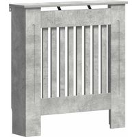 vidaXL Cache-Radiateur Gris béton 78 x 19 x 81,5 cm Bois d'ingénierie