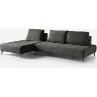 Modular-Sofa Ecksofa 3-Sitzer abziehbar Made in Italy Campiglio A - Dunkel Grau
