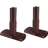 Pack 2 pieds tube car25 à visser fer vieilli 13x6x12 cm