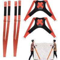 Duty Moving Straps - 2-Pack Adjustable Lifting Harness Belt 880 Lbs Portable Furniture Appliance Carrying System with Padded Vest Support