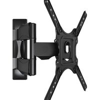 Support mural orientable VESA P4 pour TV 81-120 cm – Charge max 31,8 kg – Inclinaison +8/-5° – Rotation 160° – Acier avec gestion câbles – North Bayou