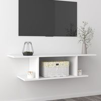 Meuble TV mural Banc TV Moderne Meuble TV Suspendu Blanc 103x30x26,5 cm XHET81072