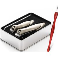 Coupe-ongles avec ramasseur, ensemble de 4 pièces coupe-ongles anti-éclaboussures avec lime et coupe-ongles pour les ongles des pieds, coupe-ongles tranchants en design bionique