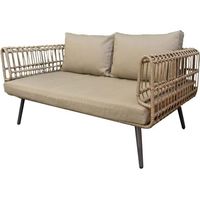 Canapé - Ariki - 2 Plätze - Synthetischer Rattan - Stahl - 161x84x67 cm