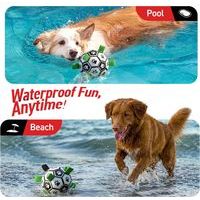 Dog Toys Dog Balls, World Cup Dog Soccer Ball with Straps, Dog Birthday, Herding Ball, Durable Balls for Small Medium Pet, Puppy Outdoor Toy (6 Inch)-Crezuo
