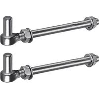 M16 Gate Hinge 2pcs Field Eye Hardware Heavy Duty 16mm Hook for Metal Garden Hanging Pin for Farm Gate/Wooden Fence/Driveway, 440lbs/10"