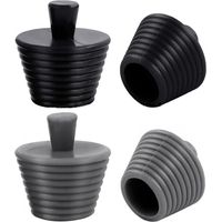 Bath Stopper - Silicone Drain Plug - Spiral Design - Universal Fit for Bathtub Sink Kitchen Washbasin - 4 Pieces