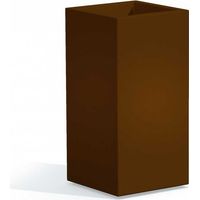 Vase Cube Top Bronze en Polymère Monacis - L40xP40xH80 cm
