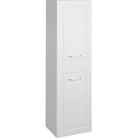 Aqualine Favolo - Armadio con cestino, 40x150x31 cm, 1 anta L/P, bianco opaco FV160