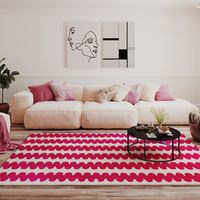 Tapis en laine MoroccanMirage - Tapis en laine - 290x190cm, Rectangular - 100% Laine vierge - Tufté main - Rose
