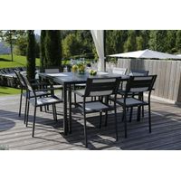 Dorio Q Grigio antracite tavolo da giardino in metallo acciaio esterno bar ristorante hotel mare made in Italy